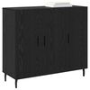 vidaXL Sideboard Svart Ek 90 x 34 x 80 cm Konstruerat tr&auml;
