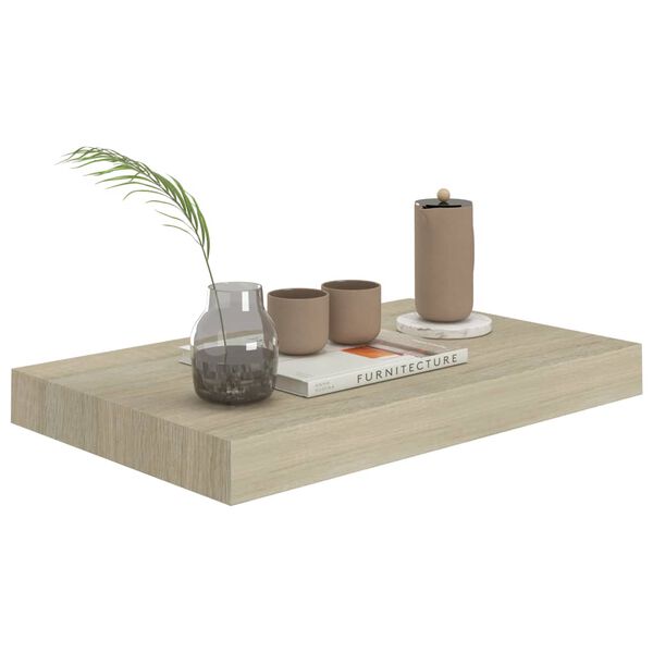 vidaXL Svävande vägghyllor 4 st ek 40x23x3,8 cm MDF