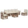 vidaXL Tr&auml;dg&aring;rdsoffset 7 pcs Beige konstrotting