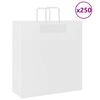 vidaXL Pappersp&aring;sar 250 st med handtag vit 45x17x48 cm
