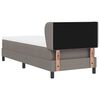 vidaXL B&auml;ddfj&auml;der med madrass med huvudgavel Taupe 80 x 200 cm tyg