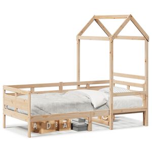 vidaXL Dagb&auml;dd med tak 80x200 cm massiv furu
