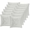 vidaXL Kasta Kudde 12 st HOUTEN Ljusgr&aring; 40 x 40 cm Flanell