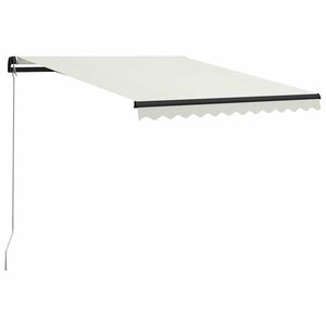 vidaXL Markis manuellt inf&auml;llbar 300x250 cm gr&auml;ddvit