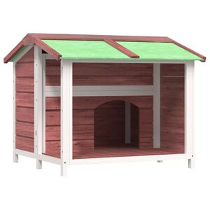 vidaXL Hundg&aring;rd mockabrun 96x87x80,5 massiv furu