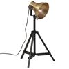 vidaXL Golvlampa 25 W antik m&auml;ssing 35x35x65/95 cm E27