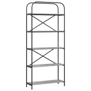 vidaXL Hyllsystem Gr&aring; Sonoma 80 x 30 x 183 cm Konstruerat tr&auml;