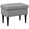 vidaXL Fotpall Ljusgr&aring; 55 x 35 x 41 cm Tyg