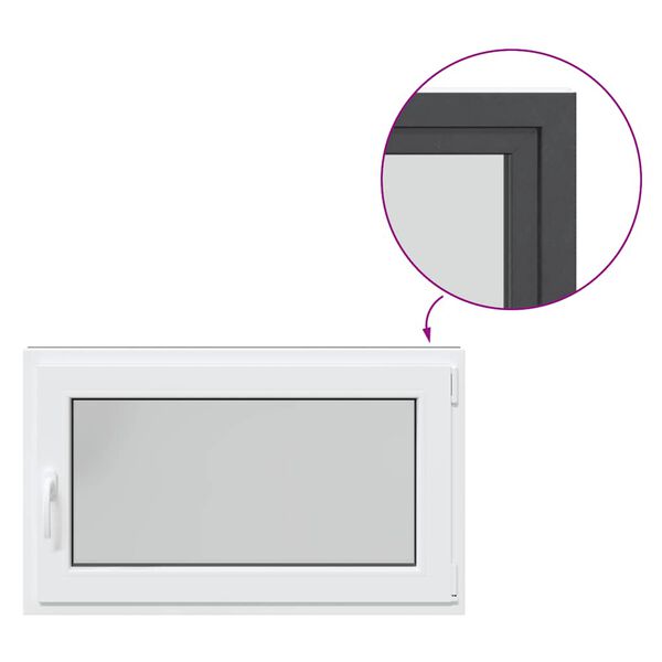 vidaXL K&auml;llarf&ouml;nster "RISOR" 100x50 cm Tilt- och vridf&ouml;nster DIN h&ouml;ger antracit