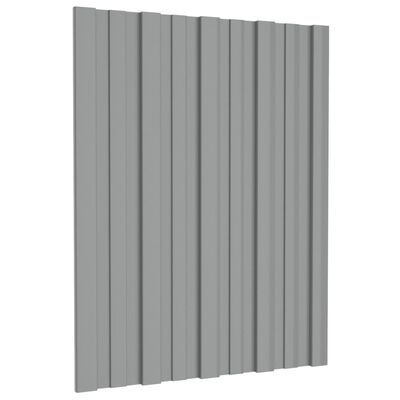 vidaXL Takprofiler 36 st galvaniserat stål grå 60x45 cm
