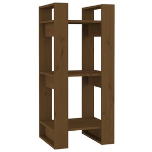 vidaXL Bokhylla/rumsavdelare honungsbrun 41x35x91 cm massiv furu