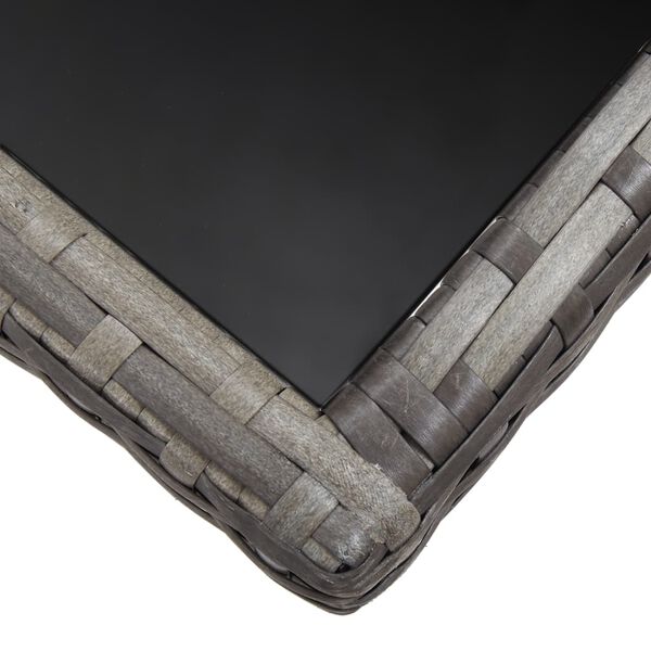 vidaXL Matgrupp f&ouml;r tr&auml;dg&aring;rden med dynor 7 delar konstrotting gr&aring;