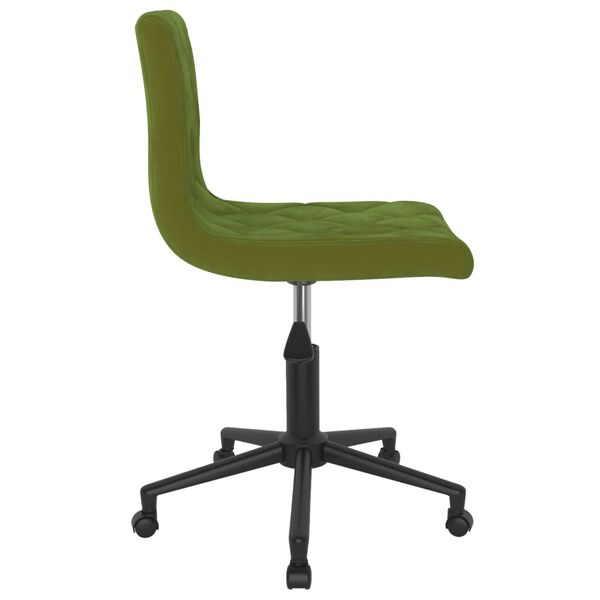 vidaXL Snurrbara matstolar 4 st ljusgr&ouml;n sammet