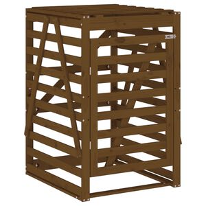 vidaXL Skjul f&ouml;r sopk&auml;rl 84x90x128,5 cm honungsbrun massiv furu