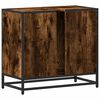 vidaXL Tvättställsskåp rökfärgad ek 65x33x60 cm konstruerat trä