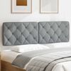 vidaXL Headboard Cushion Light Grey 160 cm Fabric