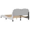 vidaXL Bed Frame "Viana" with LED without Mattress White 140x200 cm