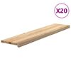 vidaXL Trappstegsmattor 20 pcs obehandlad 120x30x2 cm massiv ek