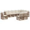 vidaXL Tr&auml;dg&aring;rdsoffset 10 pcs Beige konstrotting