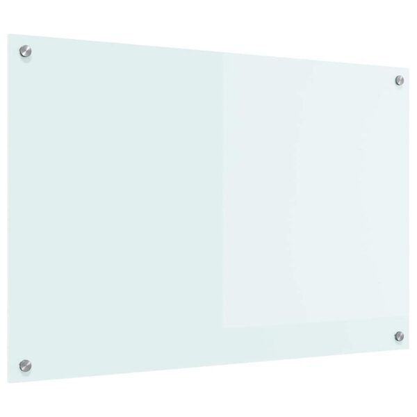 vidaXL Köksplånbak Vit 90 x 60 cm härdat glas