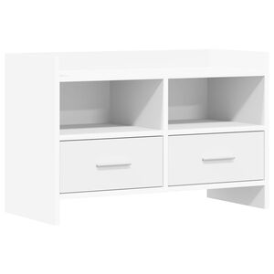 vidaXL TV-sk&aring;p 71,5 x 33 x 47 cm Vit Konstruerat tr&auml;