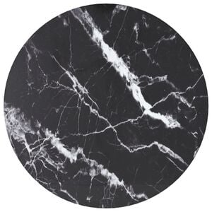 vidaXL Bordsskiva svart &Oslash;30x0,8 cm h&auml;rdat glas med marmortextur