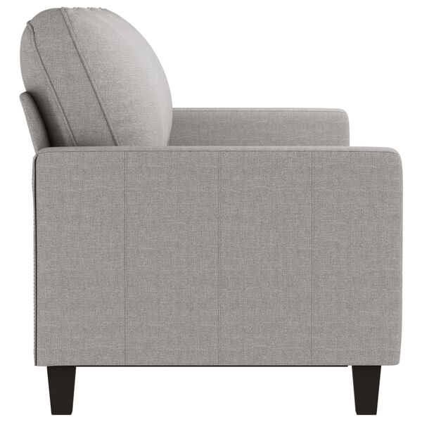 vidaXL 3-sitssoffa ljusgr&aring; 180 cm tyg