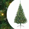 vidaXL Konstgjord F&ouml;rbelyst Julgran med 300 LED-lampor Gr&ouml;n 240 cm PVC