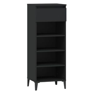 vidaXL Skohylla svart 40x36x105 cm konstruerat tr&auml;