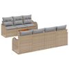 vidaXL Tr&auml;dg&aring;rdsoffset 8 st Beige och Ljusgr&aring; konstrotting