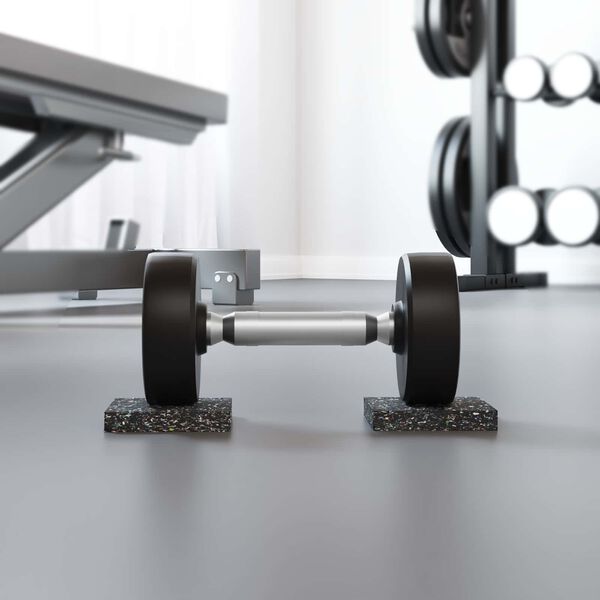 vidaXL Gummirulle Svart Gummi