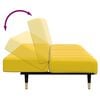 vidaXL B&auml;ddsoffa 2-sits med fotpall gul sammet
