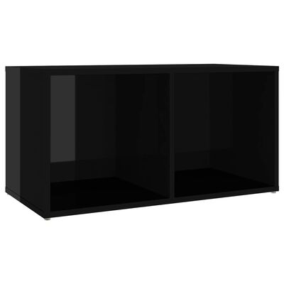 vidaXL TV-bänk svart högglans 72x35x36,5 cm konstruerat trä