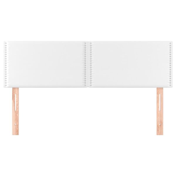 vidaXL Huvudgavlar 2 st vit 72x5x78/88 cm konstl&auml;der