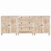 vidaXL Sideboard 3 pcs Vit 60 x 33 x 75 cm massivt mangotr&auml;