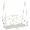 vidaXL Gungb&auml;nk St&aring;l 110 x 52,5 x 47 cm Antik vit