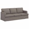 vidaXL Soffa 2 pcs Taupe 144 x 80 x 85 cm tyg