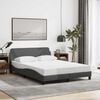 vidaXL Bed Frame "Dover" Dark Grey 120x200 cm Fabric