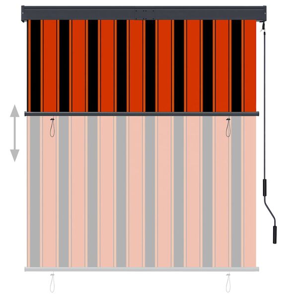 vidaXL Rullgardin utomhus 140x250 cm orange och brun