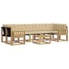 vidaXL Utomhussoffset 8 st Vit och Beige