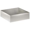 vidaXL Tr&auml;dg&aring;rdsplanterare Silver 80 x 80 x 30 cm Rostfritt st&aring;l