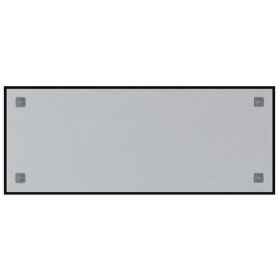vidaXL Väggmonterad magnettavla svart 100x40 cm härdat glas