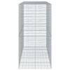 vidaXL Gabionkorg med skydd 250x100x200 cm galvaniserat järn