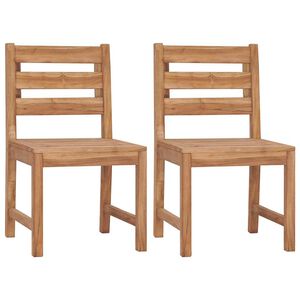 vidaXL Tr&auml;dg&aring;rdsstolar 2 st massiv teak