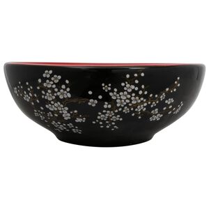 vidaXL Handfat svart och r&ouml;d rund &Phi;41x14 cm keramik