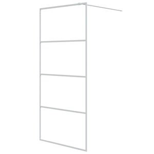 vidaXL Duschv&auml;gg vit 90x195 cm klart ESG-glas