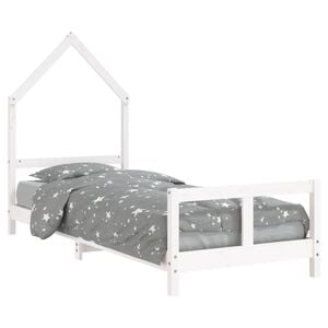 vidaXL S&auml;ngram f&ouml;r barns&auml;ng vit 80x200 cm massiv furu