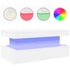 vidaXL Soffbord med LED vit 90x50x40 cm