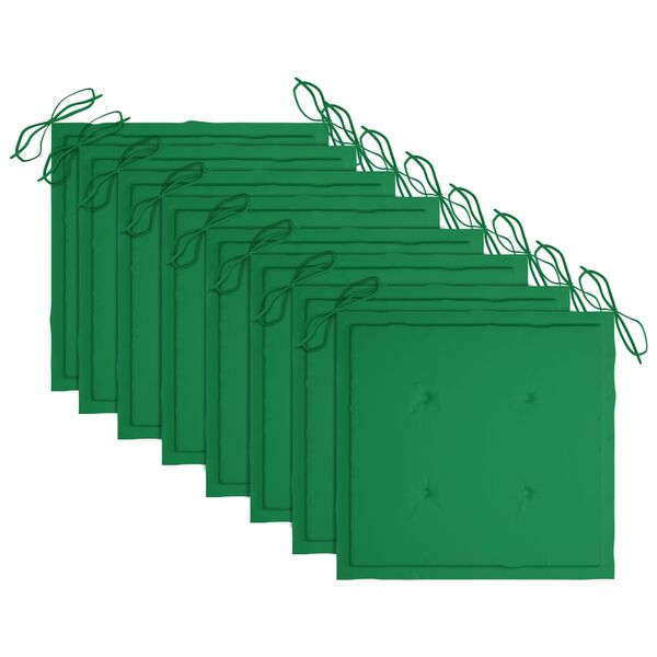 vidaXL Tr&auml;dg&aring;rdsstolar med dynor 8 st massivt akaciatr&auml;