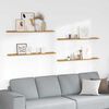 vidaXL V&auml;gg hylla med hylla 4 pcs Beige 115 x 9 x 3 cm Konstruerat tr&auml;